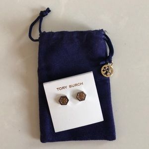 Tory Burch two tone logo studs